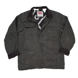 Levis Canvas Field Military Army Corduroy Cargo Jacket Size Medium